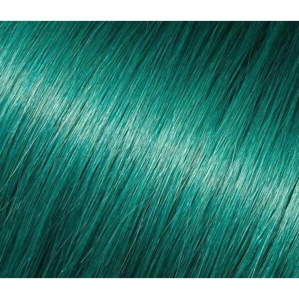 VIP Extensions Babe I-Tip 18" 100% Human Hair Straight 20 pcs Hair Extension Sea Green teal-peggy