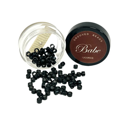 VIP Extensions Babe Micro-Lock Beads 3.5 mm (100 pcs) Hair Extension Accessories White Smoke Licorice