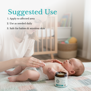 Euphoric Herbals Baby Balm Herbal Salve Salve White Smoke 1oz,4oz,8oz