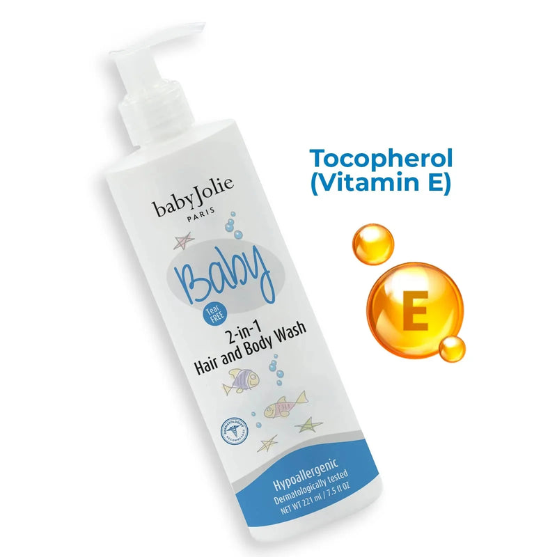 Baby Jolie Paris Baby Bath Bundle | 2-in-1 Hair and Body Wash + Lotion Kits de shampoo e condicionador > shampoo > conditioner > baby shampoo > infant shampoo > toddler shampoo > condicionador > shampo e condicionador para bebes > hidratante para bebes > body lotion > lotion > baby lotion White Smoke