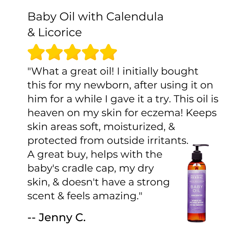Ora's Amazing Herbal Baby Oil with Calendula and Licorice White Smoke 7.5 oz,2 oz
