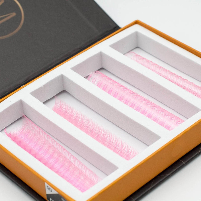 Mega Lash Academy Baby Pink 5D Rapid Promade Fans - 600 Fans Promade Fans Light Gray 0.07 / CC / Mixed 8-9-10-11 mm,0.07 / CC / Mixed 12-13-14-15 mm