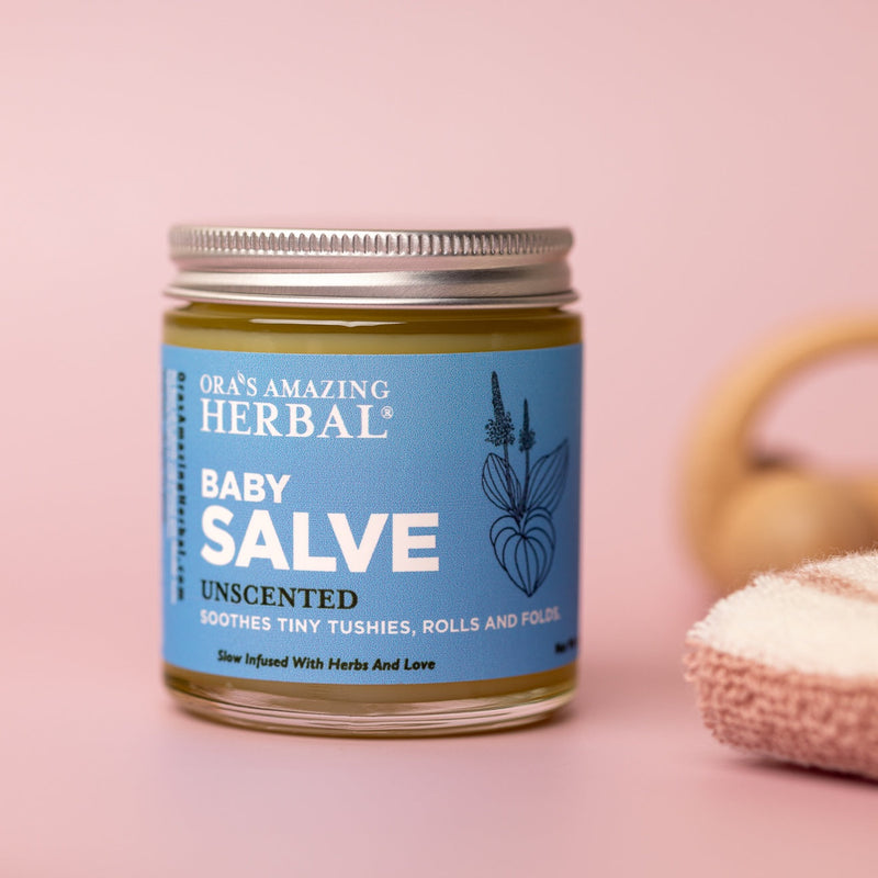 Ora's Amazing Herbal Baby Salve Light Pink Jar 4oz,Jar 1oz,1 oz & 4 oz