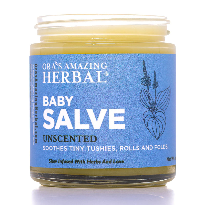 Ora's Amazing Herbal Baby Salve Sky Blue Jar 4oz,Jar 1oz,1 oz & 4 oz