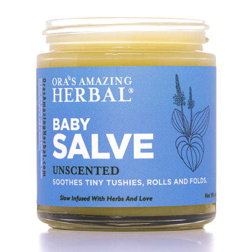 Ora's Amazing Herbal Baby Salve Sky Blue Jar 4oz,Jar 1oz,1 oz & 4 oz