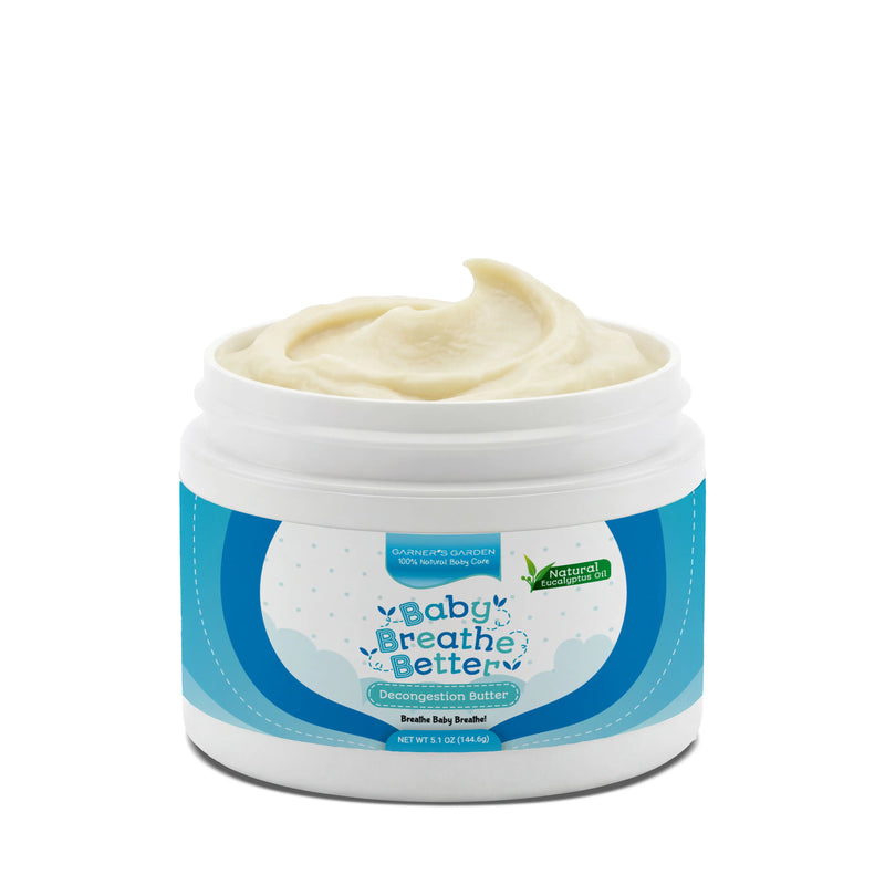 Garner's Garden Breathe Better Baby Butter Baby Care White Smoke Breathe Better Baby Butter 3oz,Breathe Better Baby Butter 5oz,Breathe Better Baby Butter 10oz