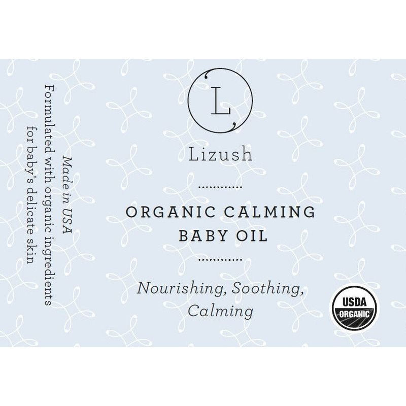 Lizush ORGANIC CALMING BABY OIL Nourishing, Soothing, Calming Lavender