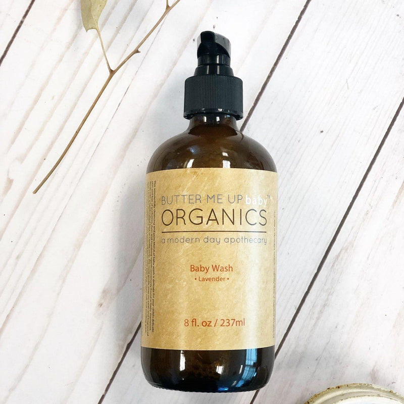 Butter Me Up Organics Organic Baby Wash Gentle Lavender Safe Non-GMO Baby Antique White