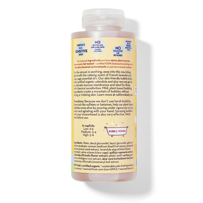 California Baby Calendula™ Bubble Bath Bubble Bath Tan 13oz/384mL,64oz/half gallon,2oz/59mL