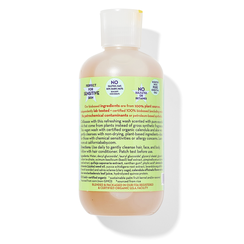 California Baby California Kids® #chillax™ Shampoo & Bodywash Kids Lavender 8.5oz/251mL,19oz/562ml