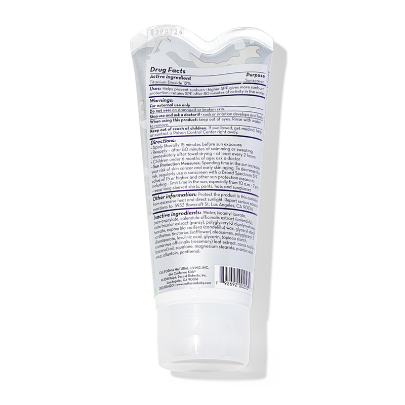 California Baby California Kids® #supersensitive™ Broad Spectrum SPF 30+ Sunscreen Sunscreen Light Gray 2.9oz/82g
