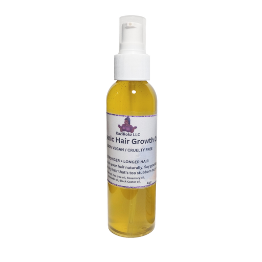 KaziRokz Organic Hair Growth Oil (100% Vegan / Cruelty Free) Dark Goldenrod