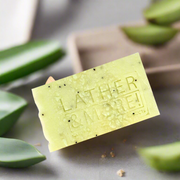 Lather and More! Aloe Vera and Cucumber Soap Bar Soap Khaki