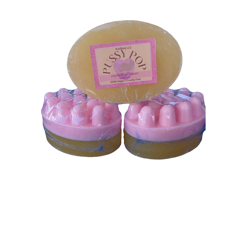 KaziRokz PUSSY POP YONI BAR! 100% Vegan / Cruelty Free Yoni Care Rosy Brown