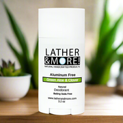 Lather and More! Green Aloe and Clover Natural Deodorant deodorant Light Gray