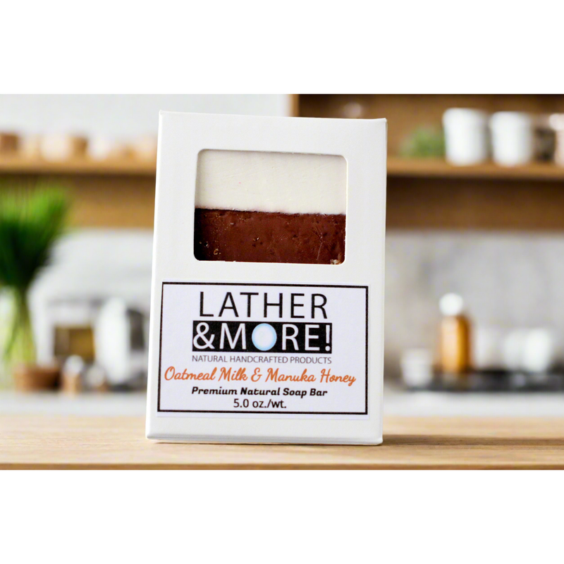 Lather and More! Oatmeal Milk and Manuka Honey Soap Soap Light Gray