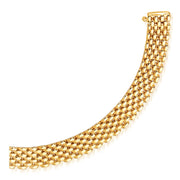Bids.com 14k Yellow Gold Flexible Panther 9.0mm Line Bracelet Bracelets White Smoke 7 / Yellow Gold