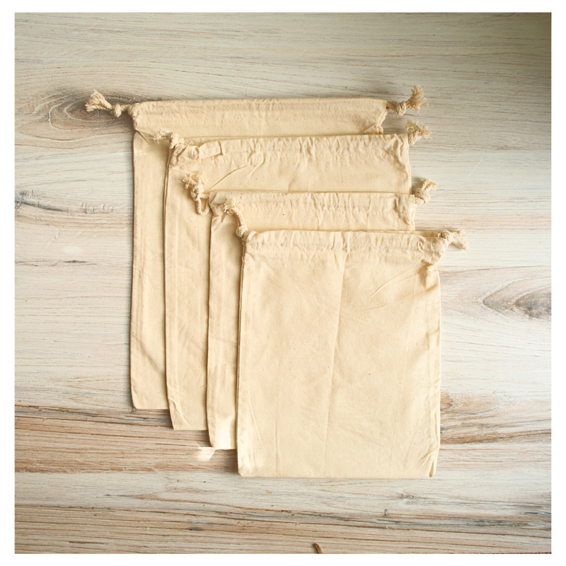 Love of Earth Co. Cotton Produce Bags (Set of 4) Peach Puff