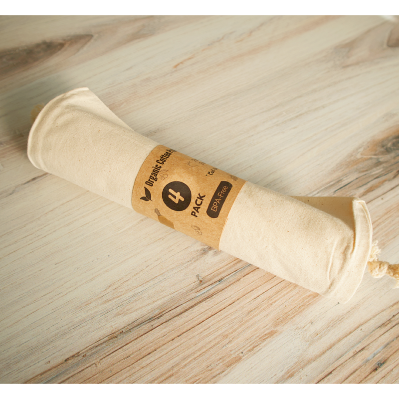 Love of Earth Co. Cotton Produce Bags (Set of 4) Tan