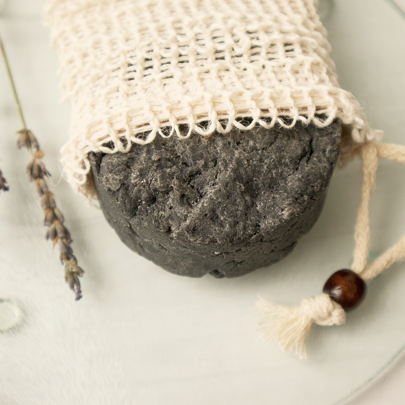 Love of Earth Co. Charcoal Face Soap Bar Antique White Add a Soap Sock!