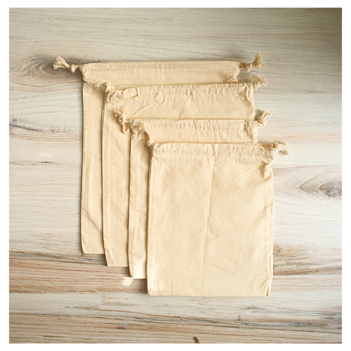 Love of Earth Co. Cotton Produce Bags (Set of 4) Peach Puff