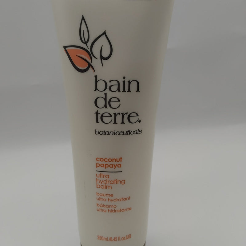 VIP Extensions Bain de Terre Coconut Papaya Ultra Hydrating Treatment Balm 8.45 fl oz Hair Mask Dark Gray