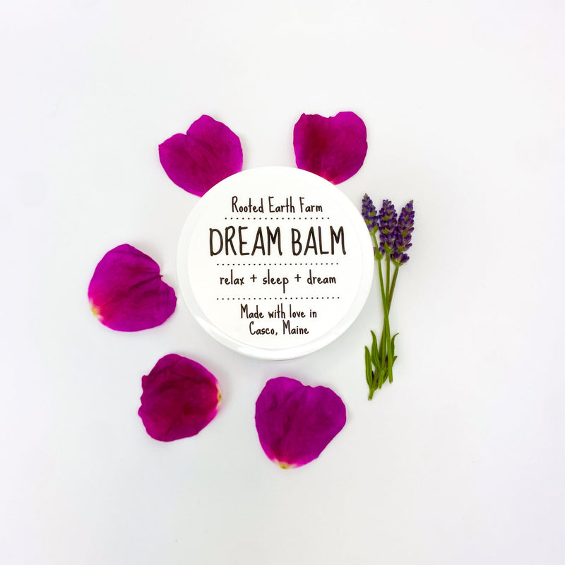 Rooted Earth Farm + Apothecary Dream Balm Herbal Salves + Balms Lavender 1 oz,2 oz,4 oz