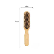 Shave Essentials Bamboo Beard Brush Duo Combs & Brushes White Smoke