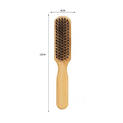 Shave Essentials Bamboo Beard Brush Duo Combs & Brushes White Smoke
