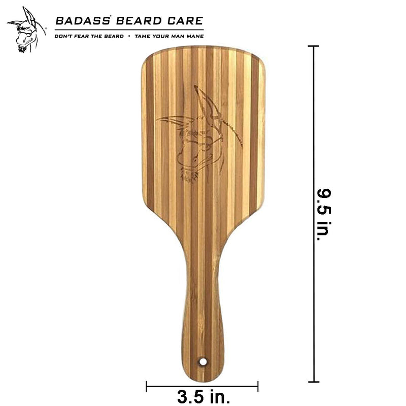 Badass Beard Care Wood Bristle Beard Brush BRUSH Dark Khaki BABC