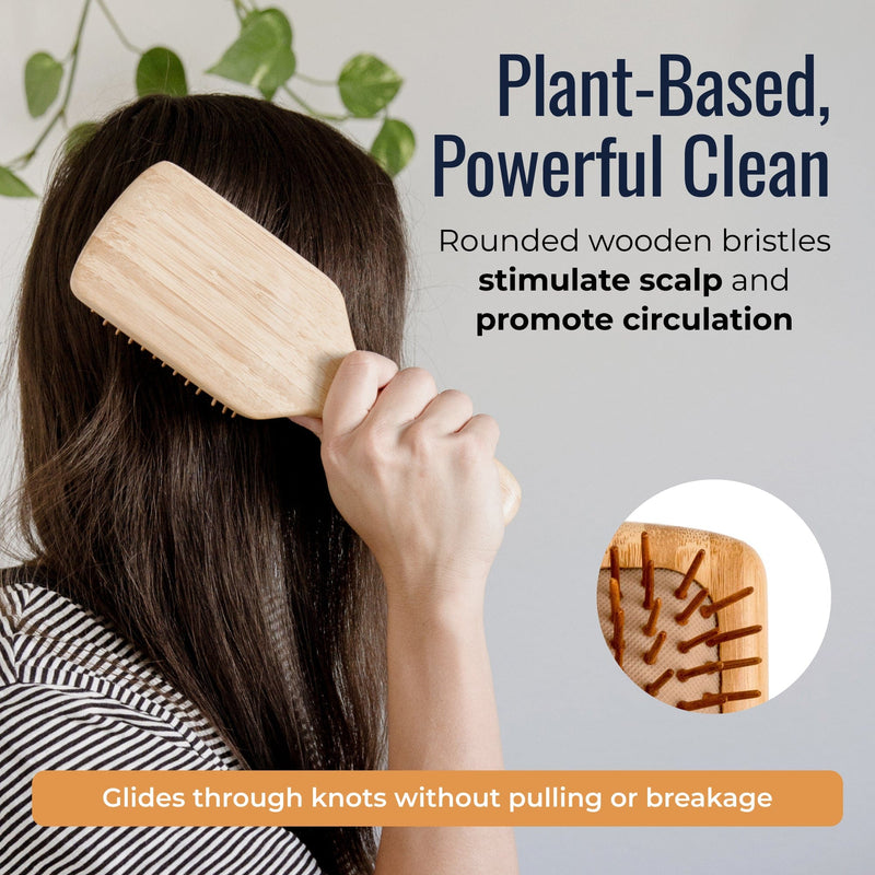 ZeroWasteStore.com Bamboo Hair Brush Combs & Brushes Gray