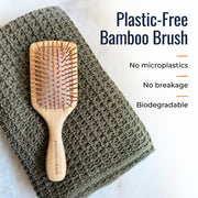 ZeroWasteStore.com Bamboo Hair Brush Combs & Brushes White Smoke