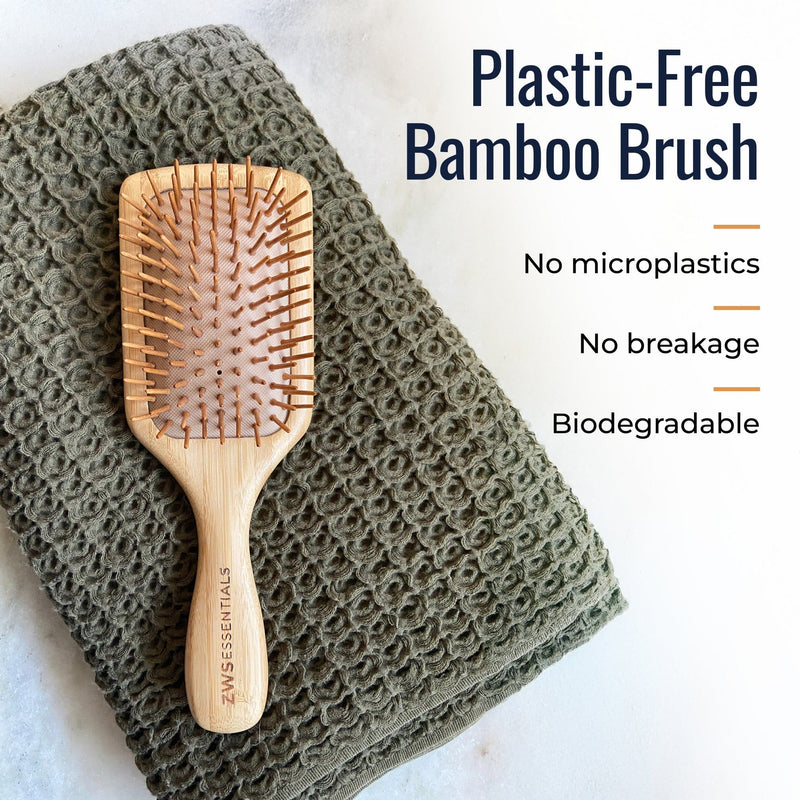 ZeroWasteStore.com Bamboo Hair Brush Combs & Brushes White Smoke