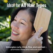 ZeroWasteStore.com Bamboo Hair Brush Combs & Brushes Black