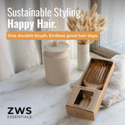 ZeroWasteStore.com Bamboo Hair Brush Combs & Brushes Gray