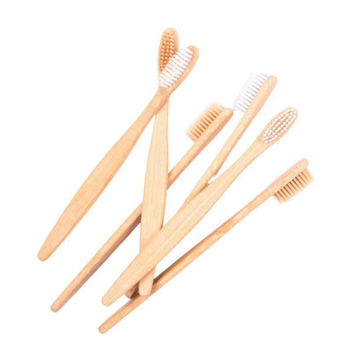 Shave Essentials Bamboo Toothbrush Combs & Brushes White Smoke Single Toothbrush,3 Pack