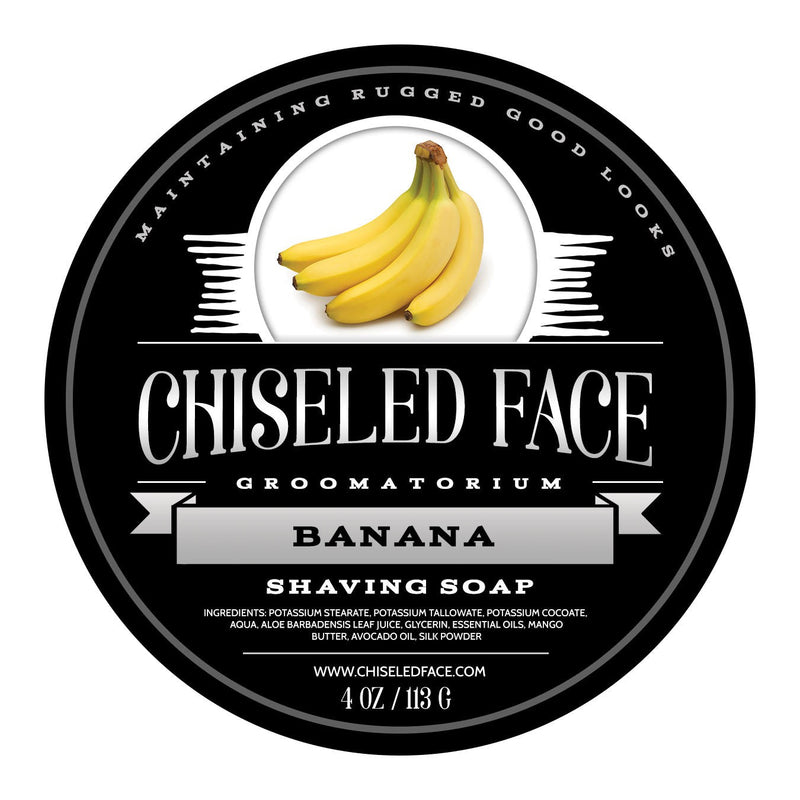 Chiseled Face Banana - Shaving Soap Shaving Soap Black Full Size - 4oz (113g)