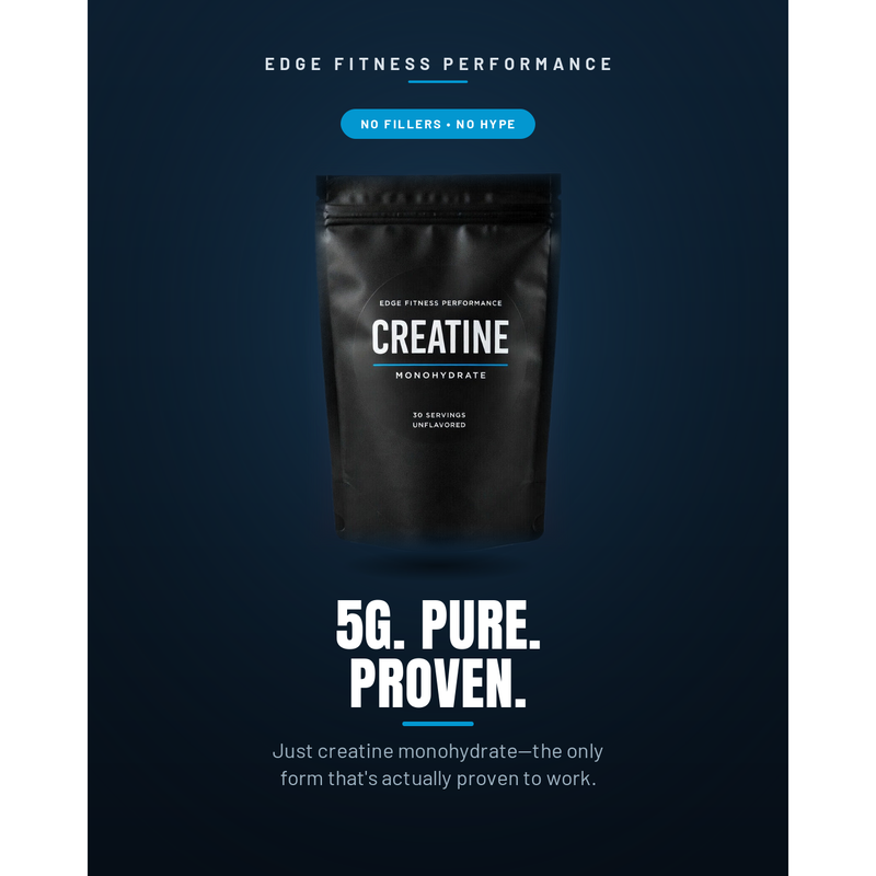 Edge Fitness Performance Creatine Monohydrate Fitness Supplement Black 30