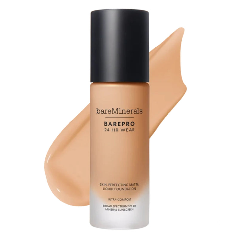 Nava Beauty bareMinerals BarePro 24HR Wear Skin-Perfecting Matte Liquid Foundation Mineral SPF 20 Complexion White Smoke Fair 05 Cool,Fair 10 Warm,Fair 10 Neutral,Fair 12 Cool,Fair 15 Cool,Fair 15 Warm,Fair 15 Neutral,Fair 17 Neutral,Light 20 Warm,Light 21 Cool,Light 21 Warm,Light 21 Neutral,Light 22 Warm,Light 25 Cool,Light 26 Cool,Light 27 Cool,Light 27 Neutral,Light 28 N