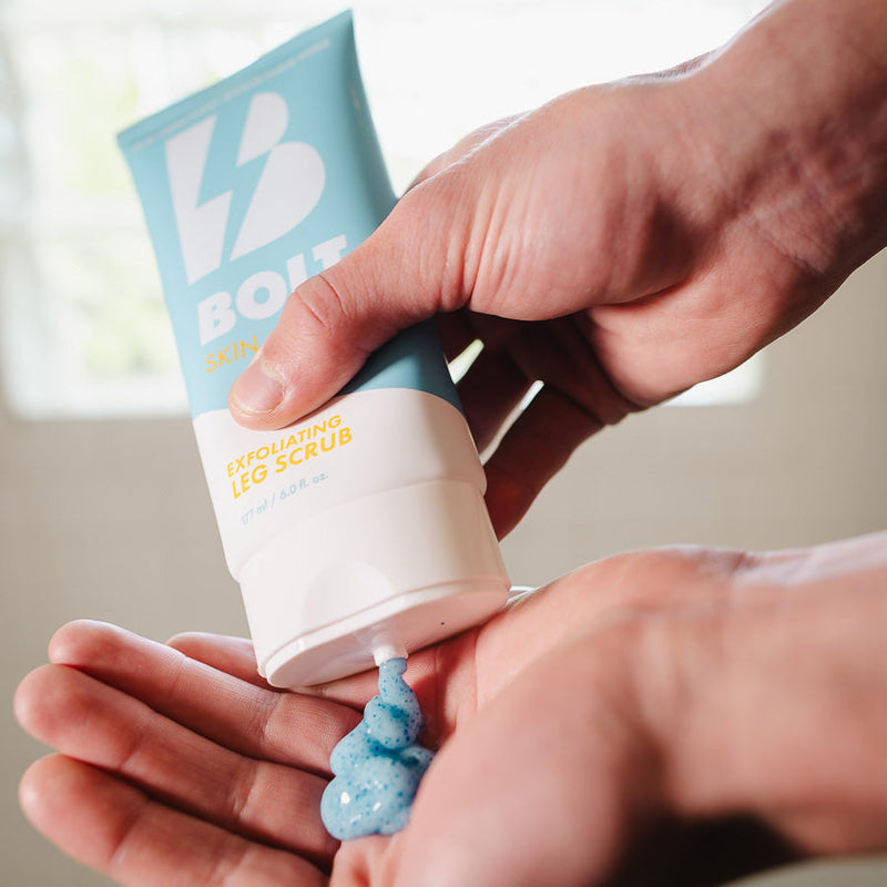 BOLT Skin + Shave Exfoliating Leg Scrub Care – Exfoliating Scrub Gray