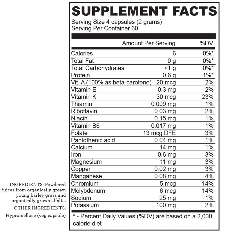 Hallelujah Diet BarleyMax (Capsules) Dehydrated Juice Powder Light Gray