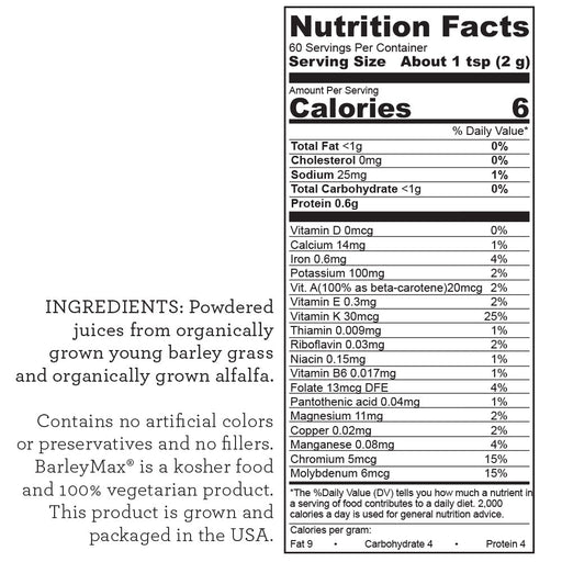 Hallelujah Diet BarleyMax Original (4.2oz) Dehydrated Juice Powder Lavender