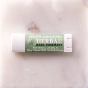 Ora's Amazing Herbal Natural Lip Balm, Herbal Infused, Basil Rosemary Light Gray