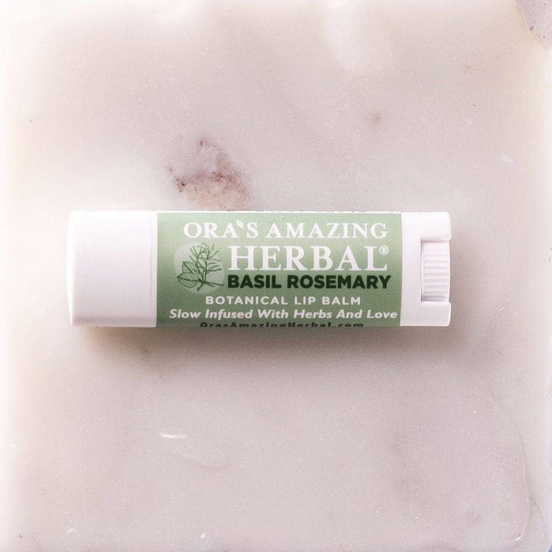 Ora's Amazing Herbal Natural Lip Balm, Herbal Infused, Basil Rosemary Light Gray
