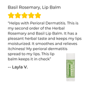 Ora's Amazing Herbal Natural Lip Balm, Herbal Infused, Basil Rosemary White Smoke