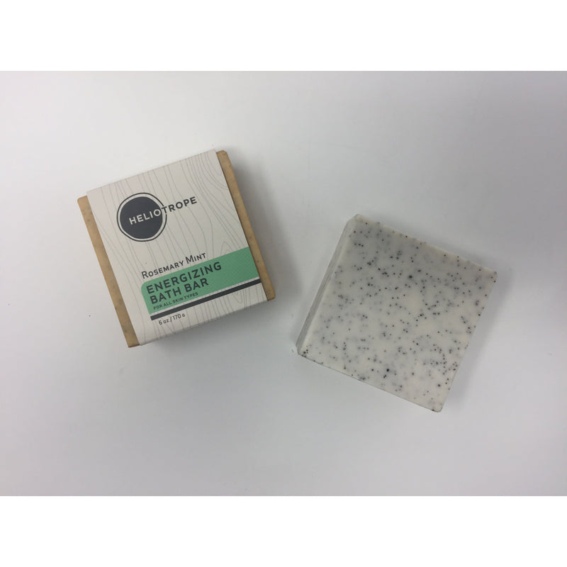 Heliotrope San Francisco Exfoliating Bath Bars Soap Gray Energizing w/crushed grapeseeds,Invigorating w/ground coffee