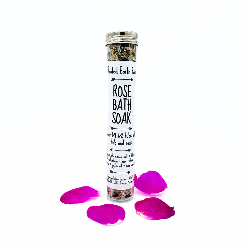 Rooted Earth Farm + Apothecary Rose Bath Soak Bath Teas + Soaks White Smoke 75 ml