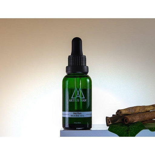 Artius Man Bay Rum Beard Oil – Classic Spiced Bay Rum Beard Conditioning Oil (1 oz) Beard Oil Gray
