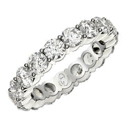 Bids.com Round Cut Lab Grown Diamond Eternity Ring in 14k White Gold (3 cttw FG/VS2) Rings White Smoke 4 / White Gold,4.5 / White Gold,5 / White Gold,5.5 / White Gold,6 / White Gold,6.5 / White Gold,7 / White Gold,7.5 / White Gold,8 / White Gold,8.5 / White Gold,9 / White Gold