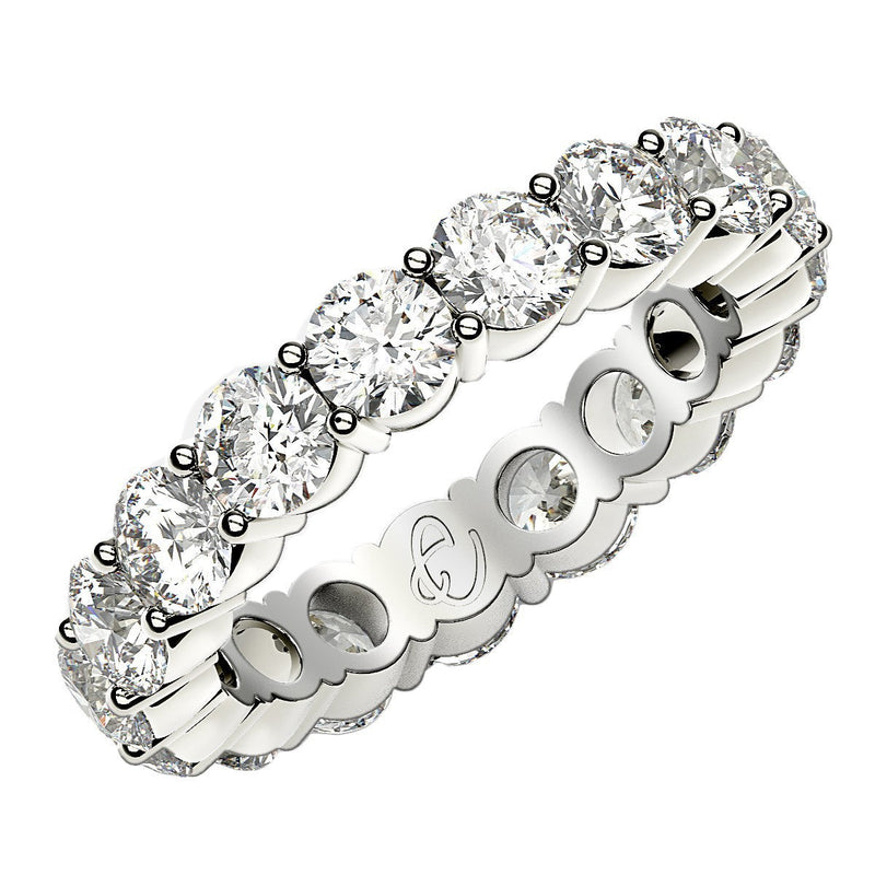 Bids.com Round Cut Lab Grown Diamond Eternity Ring in 14k White Gold (3 cttw FG/VS2) Rings White Smoke 4 / White Gold,4.5 / White Gold,5 / White Gold,5.5 / White Gold,6 / White Gold,6.5 / White Gold,7 / White Gold,7.5 / White Gold,8 / White Gold,8.5 / White Gold,9 / White Gold